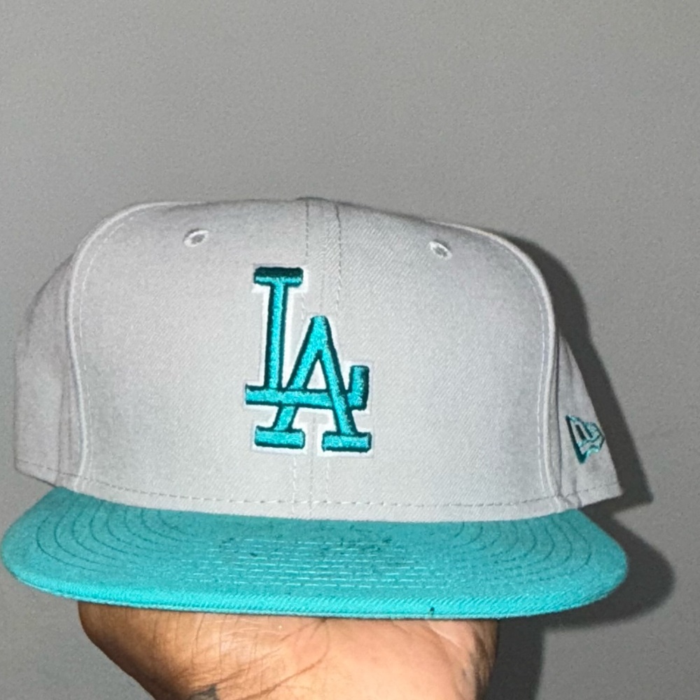 New Era Gray and Teal Cap